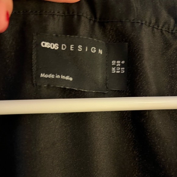 Asos petite button through black tea dress - Picture 5 of 5